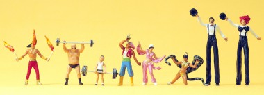 Preiser 24656 Gewichtheber, Schwertschlucker, 