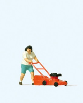 Preiser 28085 Beim Rasenmähen 