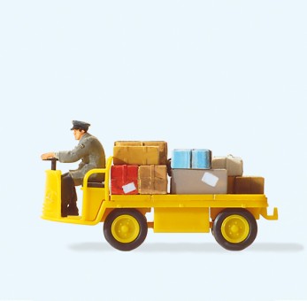 Preiser 28146 Elektrokarre mit Fahrer. Post. 