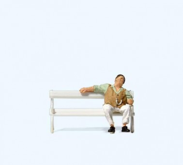 Preiser 28274 Mann auf Parkbank 