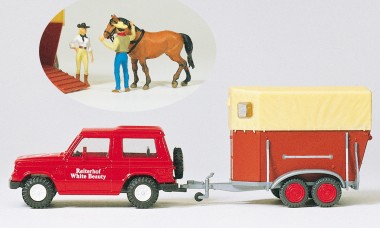 Preiser 33243 Mitsubishi Pajero Reiterhof. Anhän 