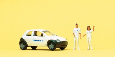 Preiser 33245 Ambulanter Pflegedienst. 2 Miniatur- 