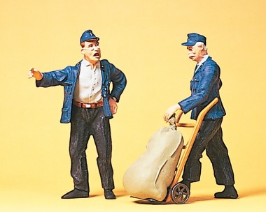 Preiser 45098 Güterbodenpersonal, Sackkarre 