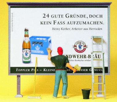 Preiser 45126 Plakattafel, Plakatkleber, Zubehör 