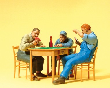 Preiser 45141 Beim Kartenspiel 