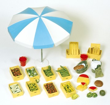 Preiser 45207 Zubehörset Markt. Bausatz 