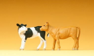 Preiser 47005 2 Kälber stehend 