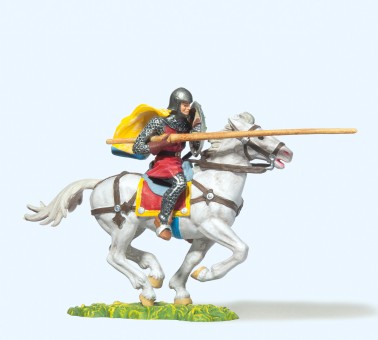 Preiser 50944 Normanne reitend, mit Lanze und Umhang 