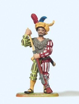 Preiser 52304 Landsknecht stehend, Gewehr ladend 