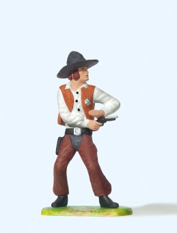 Preiser 54805 Cowboy stehend, mit Revolver 