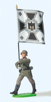 Preiser 56052 Soldat im Marsch, mit Regimentsfahne 