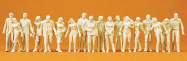 Preiser 65601 Passanten. 18 unbemalte Figuren. Bausatz 