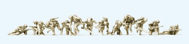 Preiser 72547 US-Infanterie. D-Day 1944. 12 unbemalte 