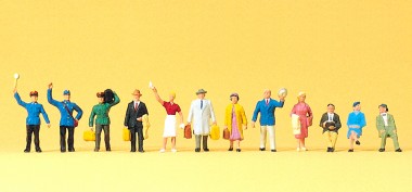 Preiser 75000 Bahnpersonal, Reisende u. sitzende 