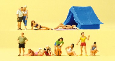 Preiser 75045 Auf dem Campingplatz 