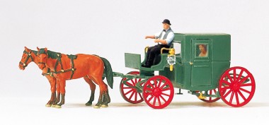 Preiser 75152 Droschke, geschlossen. Fertigmodell 