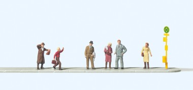 Preiser 79148 Wartende an der Straßenbahnhaltestelle 