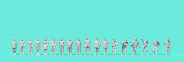 Preiser 80992 Stehende Frauen und Männer, Arbeiter 