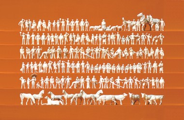 Preiser 88500 Passanten. Figuren: Materialfarbe weiß 