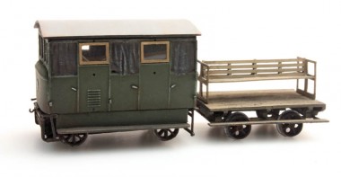 Artitec 20.180.01 Draisine mit Anhänger grün 