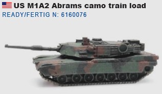 Artitec 6160076 US M1A2 Abrams camo train load 