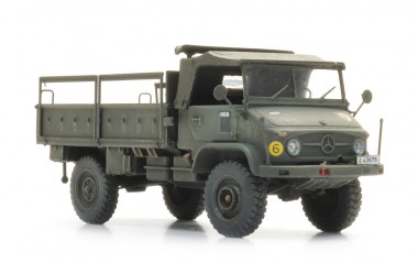 Artitec 6870779 BE Unimog 404s bakwagen open groen 