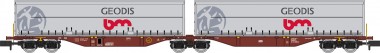REE Modeles NW-203 Touax Doppelcontainerwagen 6-achs Ep.5/6 