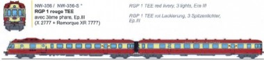 REE Modeles NW-356S SNCF Triebzug RGP 1 X2777 2-tlg. Ep.3 