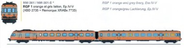 REE Modeles NW-361 SNCF Triebzug RGP 1 XBD2735 2-tlg Ep.4/5 
