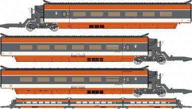 REE Modeles TGV-002 SNCF TGV Erweiterungs-Set 3-teilig Ep.4 