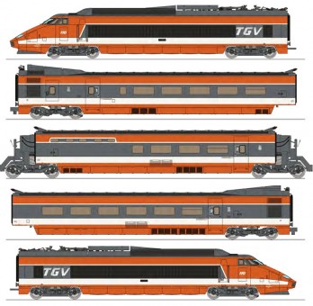 REE Modeles TGV-008SAC SNCF TGV Triebwagen Nr.110 5-tlg Ep. AC 