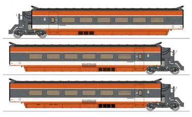 REE Modeles TGV-009SAC SNCF TGV Erweiterungs-Set 3-tlg Ep. AC 