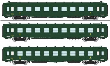 REE Modeles VB-399 SNCF Liegwagen-Set DEV AO 3-tlg Ep.3b 