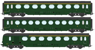 REE Modeles VB-469 SNCF Leichtbauwagen-Set ETAT 3-tlg Ep.3b 