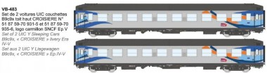 REE Modeles VB-483 SNCF Schlafwagen-Set 2-tlg. UIC Ep.4/5 