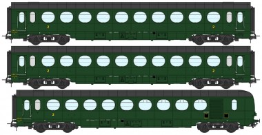 REE Modeles VB-495 SNCF Personenwagen-Set 3-tlg. Ep.3b 