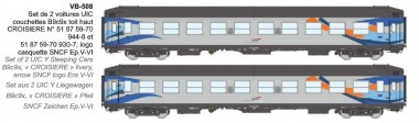 REE Modeles VB-508 SNCF Schlafwagen-Set 2-tlg. UIC Ep.5/6 