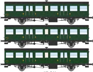 REE Modeles VB-541 SO Personenwagen-Set 3-tlg. Ep.3a 