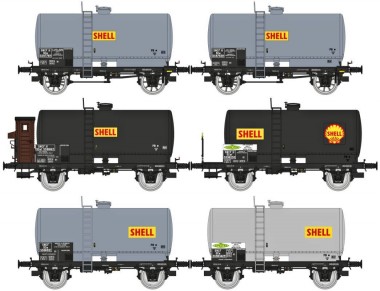 REE Modeles WB-722 SNCF SHELL Kesselwagen-Set 6-tlg. Ep.3 