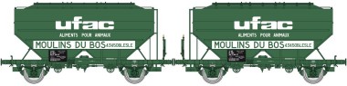 REE Modeles WB-734 SNCF UFAC Getreidewagen-Set 2-tlg. Ep.4 