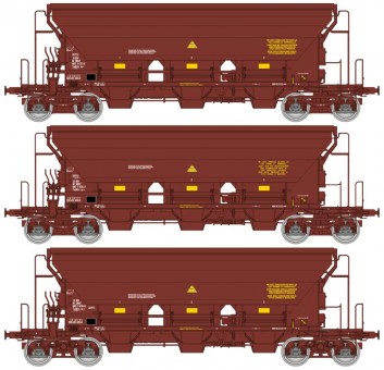 REE Modeles WB-844 SNCF Schüttgutwagen-Set 3-tlg. T8 Ep.4/5 
