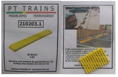 PT Trains PT210203.1 Parkplatzabsperrungen für PKW (gelb) 