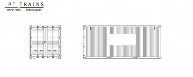 PT Trains PT820000W 20´DV Werft/Baustelle Container RAL 9003 