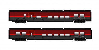 Jägerndorfer JC11201 ÖBB Railjet Wagen-Set 2-tlg DANI Ep.6 AC 
