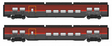 Jägerndorfer JC11221 ÖBB Railjet Wagen-Set 2-tlg DANI Ep.6 AC 