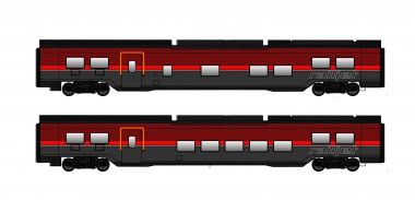 Jägerndorfer JC71211 ÖBB Railjet Wagen-Set 2-tlg. DANI Ep.6 