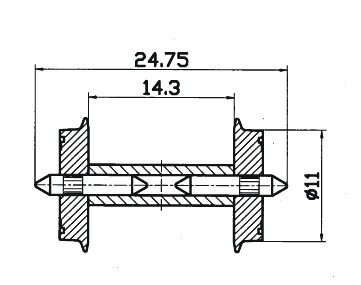 Roco 40192 Gleichstrom NEM-Normradsatz 11 mm 