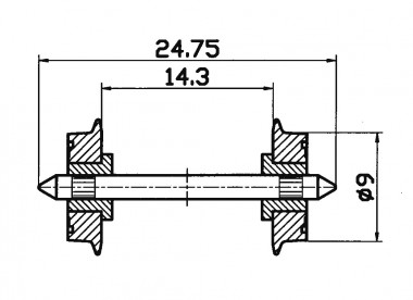 Roco 40197 Gleichstrom NEM-Normradsatz  9mm 
