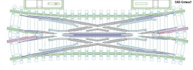 Roco 4080800 Doppelkreuzungsweiche DKW20 