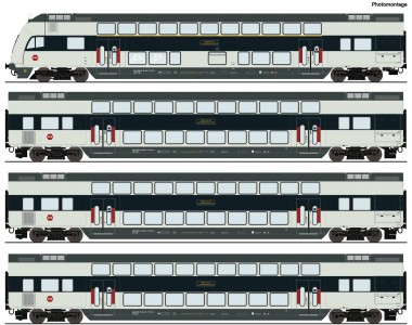 Roco 6220147 DSB Doppelstockwg. Set 4tlg. Ep.6 AC 